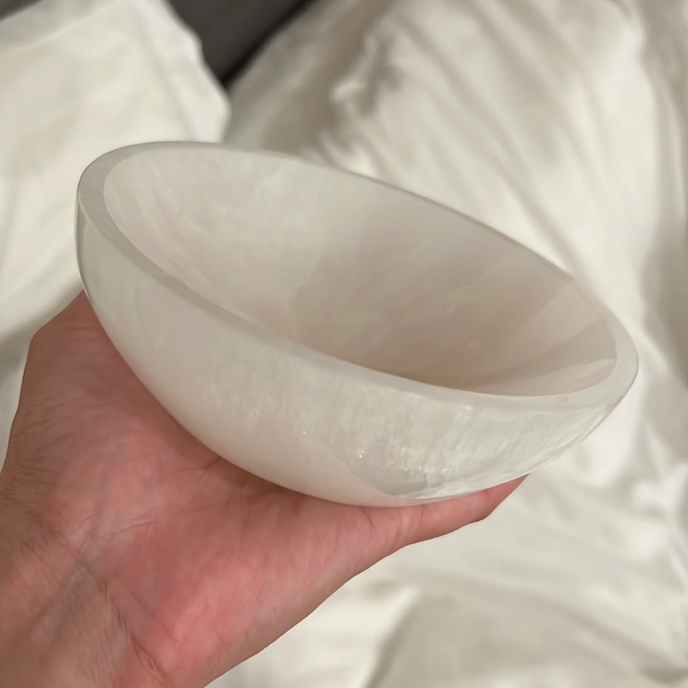 Selenite bowl 5” diameter